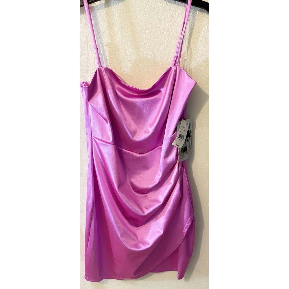 Honey & rosie Barbie Pink Shimmer Spaghetti Strap Knee Length Prom Formal Sz XL
